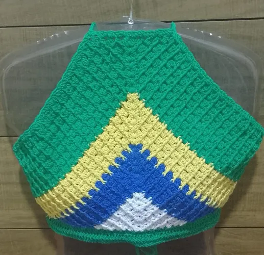 Cropped de Crochê do Brasil