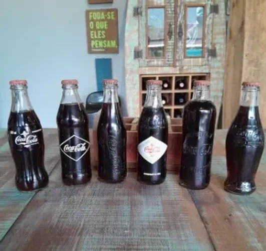 6 mini garrafas coca cola colecionável