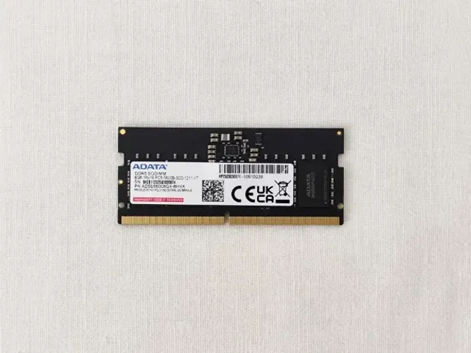 Memória SO-DIMM DDR5 8GB Adata AD5S56008G4 Para Notebook