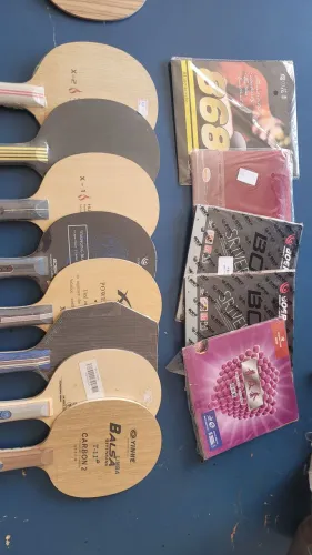 Raquete de tênis de mesa semi profissional bolinhas e rede