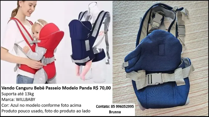 Vende-se canguru para bebê