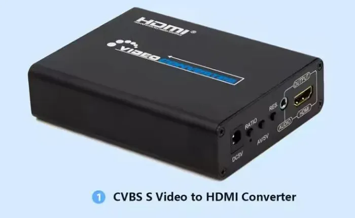 Conversor AV S-Video para HDMI Upscaler HD