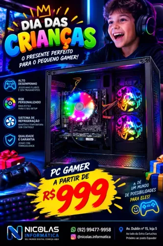 pc gamer de entrada i3 com placa de video r5 240