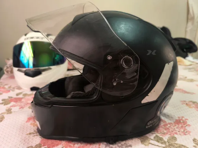 Capacete X11 Revo Black Fosco e Capacete Texx escamoteável 