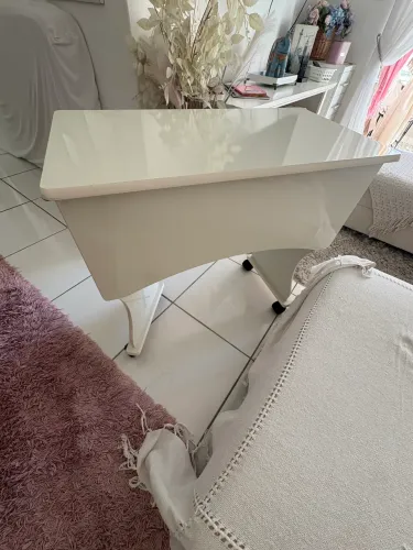 Mesa laqueada branca alto padrão