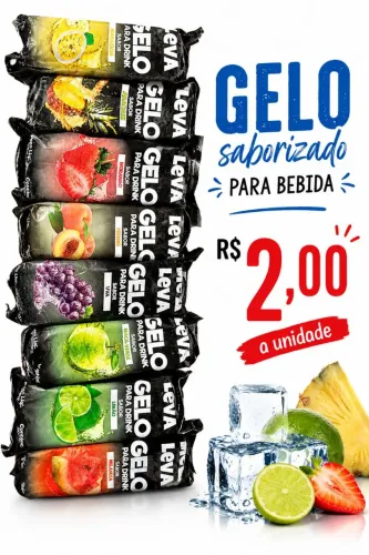 Gelo saborizado para drink/bebida