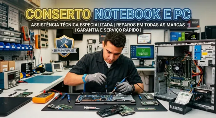 Notebook Lento ou Travando? Conserto Rápido c/ Leva e Traz em Arapiraca!