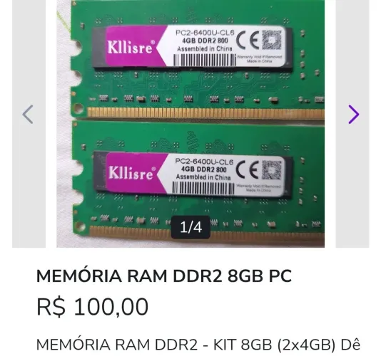 MEMÓRIA RAM DDR2