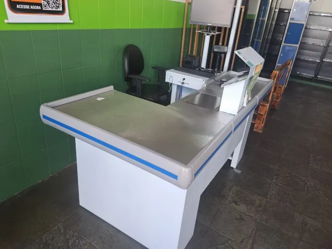 Chekout estado de novo,com balança embutida.