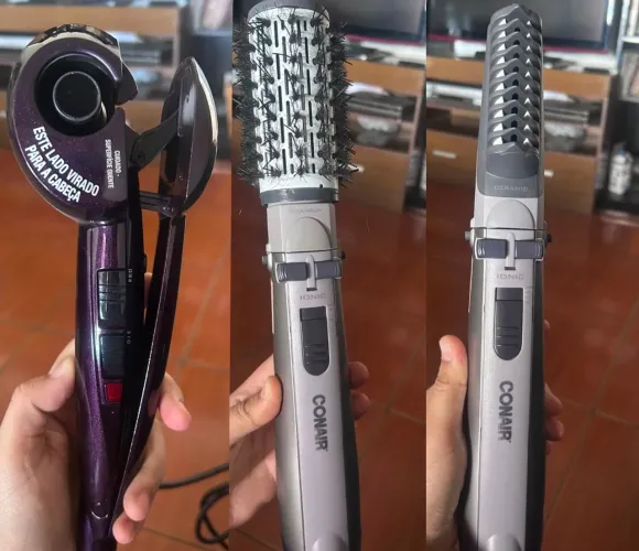 Combo Conair Polishop - Modelador de cachos e escova rotatória