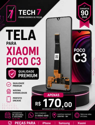Tela Xiaomi POCO C3 - Bom Custo-Beneficio com Garantia de 90 Dias
