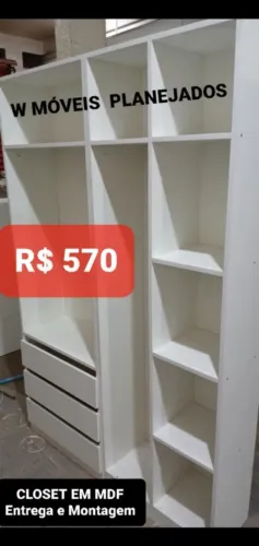Closet 3 gavetas MDF Promoção com entrega R$ 570 