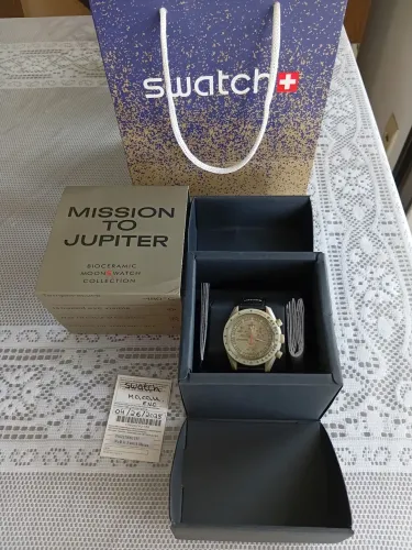 Relógio Swatch x Omega Moonswatch Mission To Jupiter 