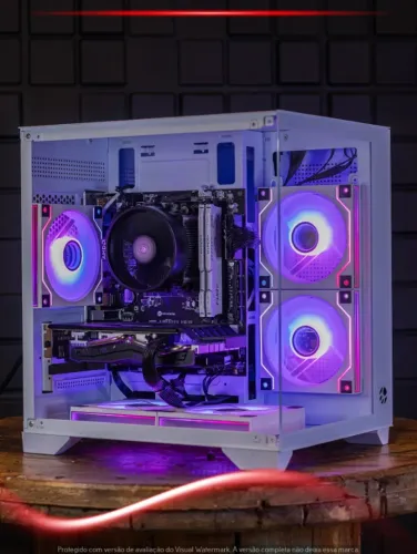 PC Gamer Ryzen 5 3500X, 16GB, NVMe 512GB, RX 580 8GB, Gabinete Aquário, Fonte 450W
