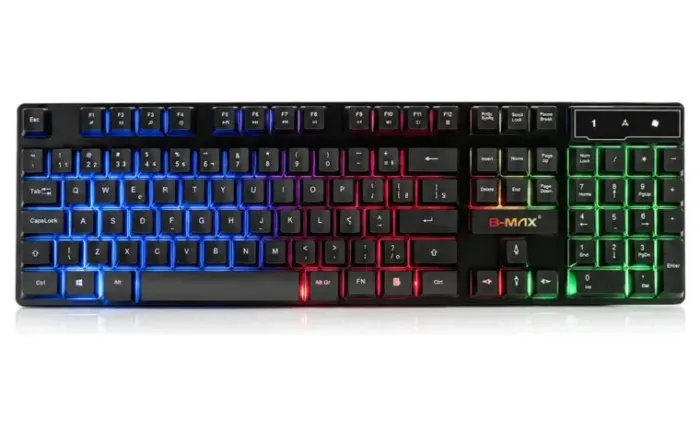 Teclado Gamer Semimecânico RGB Anti-ghosting Preto B-MAX - BM-T10
