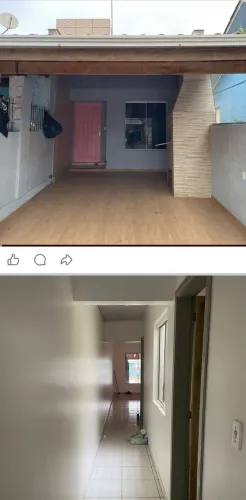casa sobrado em roca sales, com 2 quartos, cosinha e sala, area de servico, espaço nos fun