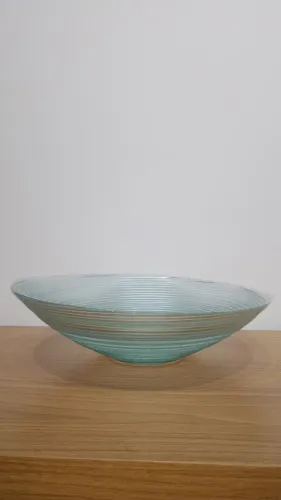 Fruteira em Vidro Trabalhado (centro de mesa) 27 cm