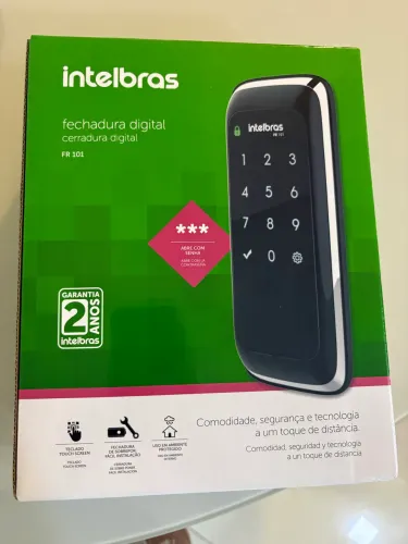 Fechadura Digital Intelbras de Sobrepor Touch Screen - preto - nova na caixa