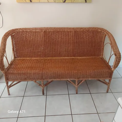 Poltrona em bambu três lugares