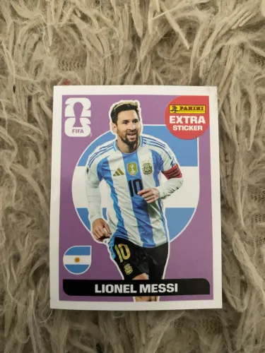 Figurinha Messi Extra Sticker Panini Copa do Mundo