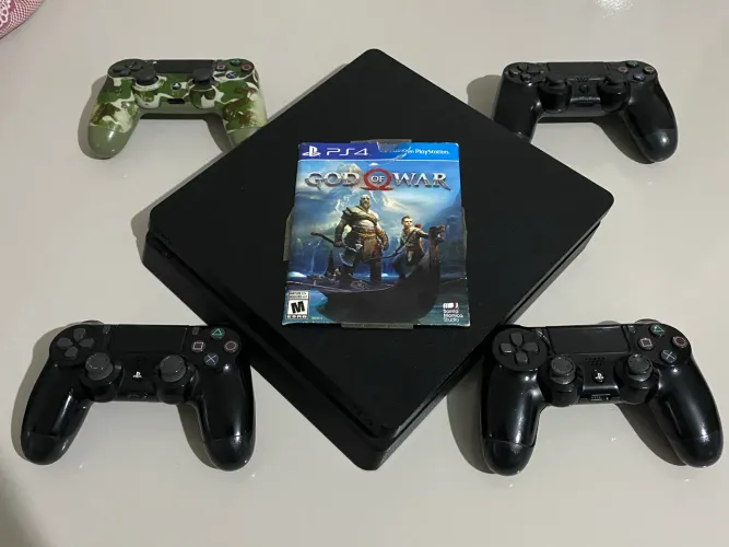 Ps4 Slim 1TB + 4 Controles Sony Originais