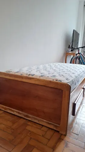 Cama Solteiro Madeira com Gavetas
