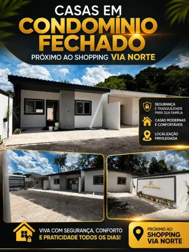 Casa Condomínio Prox Shopping Via norte| 2qrts| Quintal