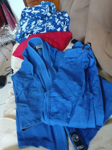 Kimono azul A1 Trançado