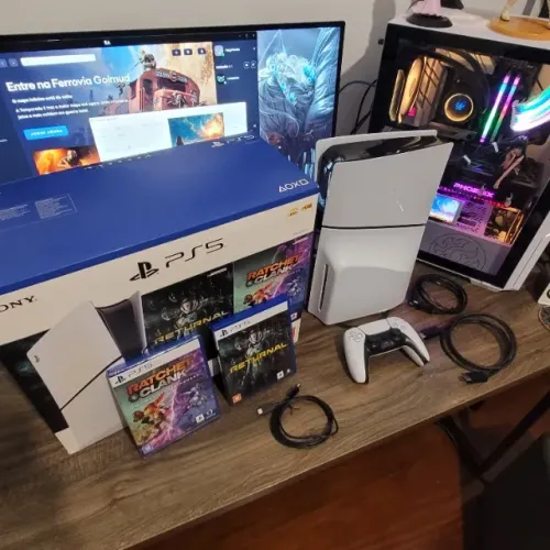 Playstation 5 Slim Mídia Física (para compradores exigentes) - Semi-novo praticamente sem 