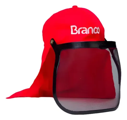Bone Rocador Branco Protetor De Nuca Vermelho 18100485 Vermelho