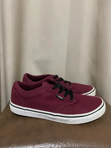 Tênis Vans juvenil em tecido cor vinho 36