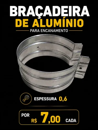 Aluitens Bracadeira de alumínio para encanamento