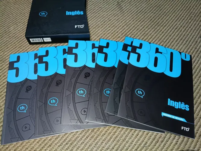 Inglês - coleção 360 graus. Editora FTD. Box com 6 livros. Inclui os CDs.