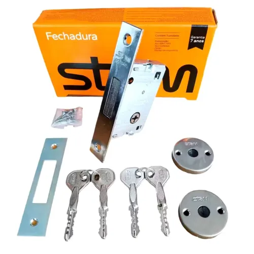 Fechadura Stam chave Tetra modelo 1001 Inox 