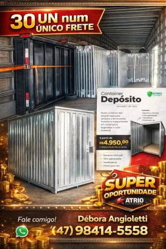 Container pronta entrega almoxarifado 3x1.5x2.20 