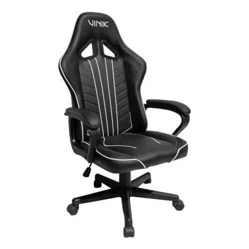 CADEIRA GAMER, PRETA/BRANCA, 120KG, VEGA, VINIK