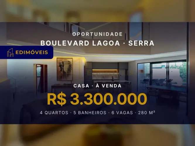 Seu novo lar no Boulevard Lagoa: Casa 4 quartos com piscina privativa e muito espaço