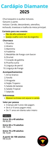 Buffet Churrasco Completo