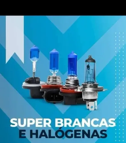 Lâmpada super branca e lâmpada hologena original