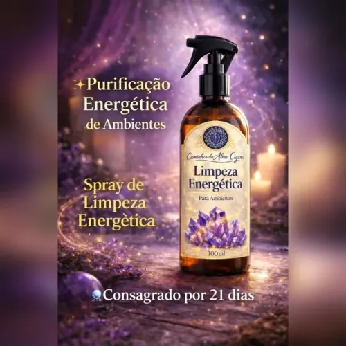 Spray Limpeza Energética 100ml Oraculistas Ritualizado 21 Dias Purificação Ambiente