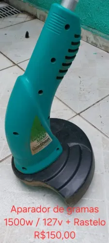 Aparador de gramas elétrico 127v + Rastelo