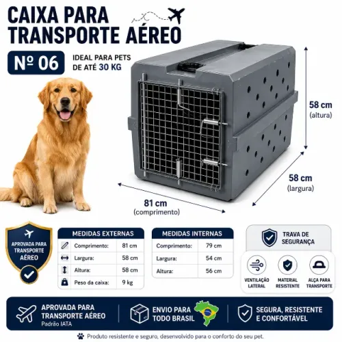 Caixa de transporte para Cachorro grande , gatos Padrão IATA