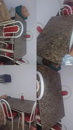 Mesa pra vender de 4 cadeiras , valor 400 interessado chamar no privado