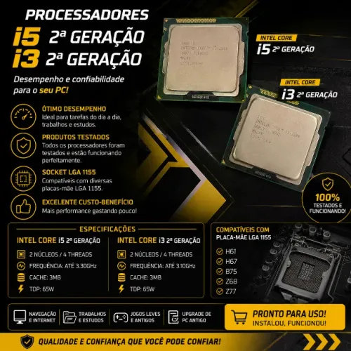 PROCESSADOR I5 2g e I3 2g