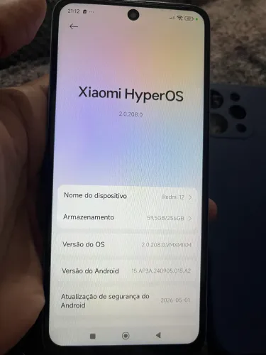 Redimi note 12 hyperOS - 256 gb