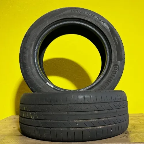 Pneus 195/55R15 Continental PowerContact 2 Meia Vida - R$ 150.00 A Unidade