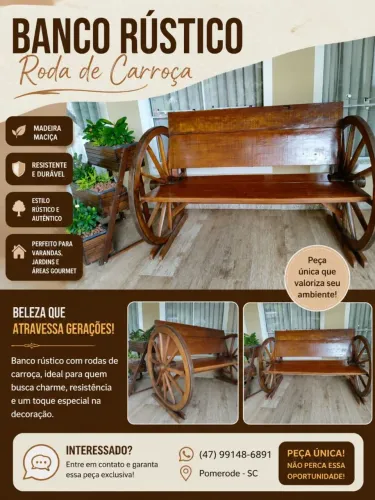 Banco rústico