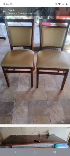 2 por 100,00 cadeira de madeira 