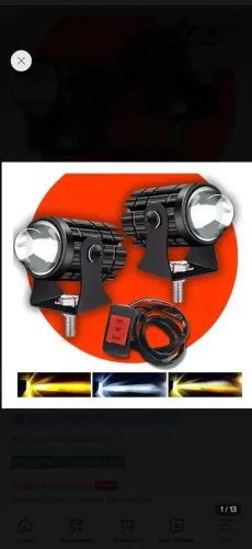 Faróis auxiliar para moto