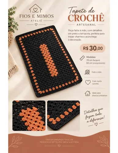 Tapete de crochê